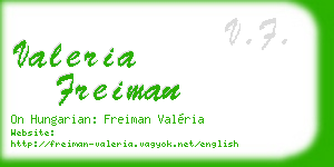 valeria freiman business card
